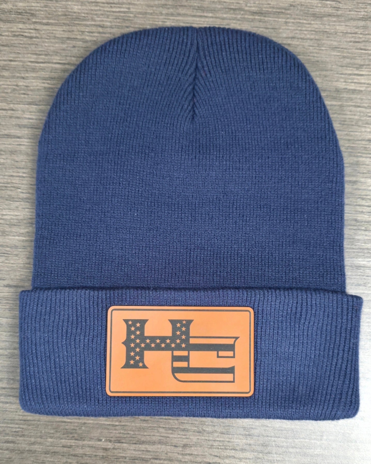 Navy Blue "HC" Patriotic Beanie