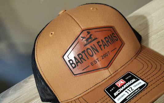 Personalized Farm/Ranch Hats w/ Hexagon Patch